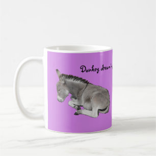 Donkey dreaming cute baby donkey foal coffee mug
