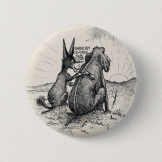 Donkey Elephant Election Pin/ Pinback Button