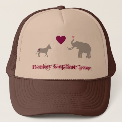 Donkey Elephant Love Cap