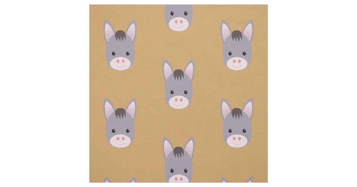 Donkey Fabric Zazzle