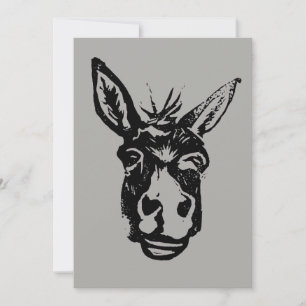Donkey Face Stamp Holiday Card