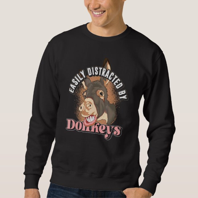 Donkey Farm Animal Farmer Donkey Sweatshirt (Front)