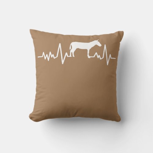 Donkey Farmer Heartbeat Lifeline for Farmers  Throw Pillow