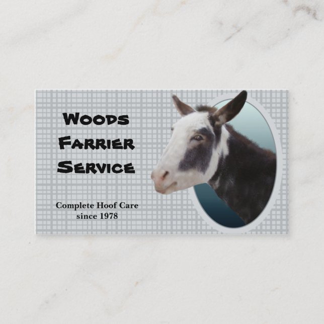 Donkey Farrier Business Card (Front)