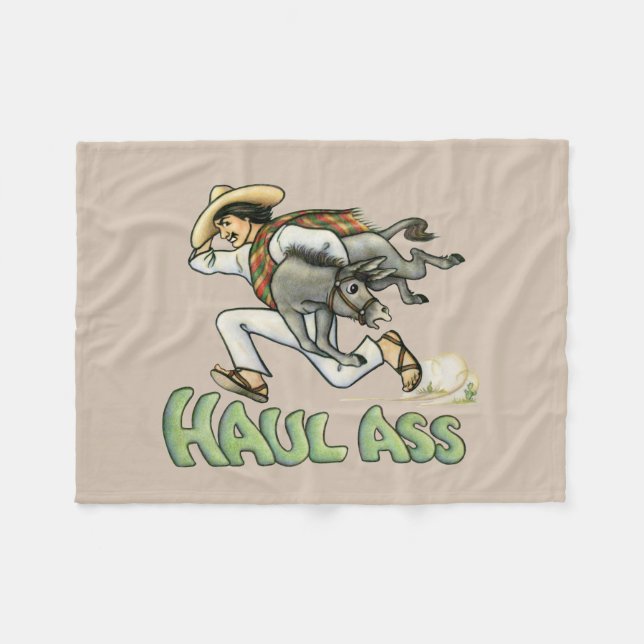 Donkey Fleece Blanket (Front (Horizontal))