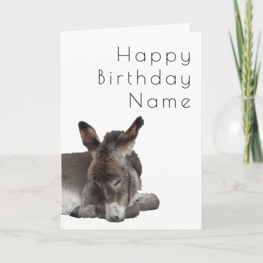 Donkey Foal Deco Birthday Card | Zazzle.com