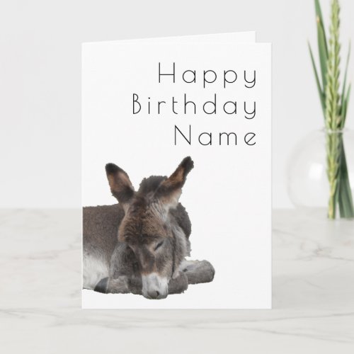 Donkey Foal Deco Birthday Card