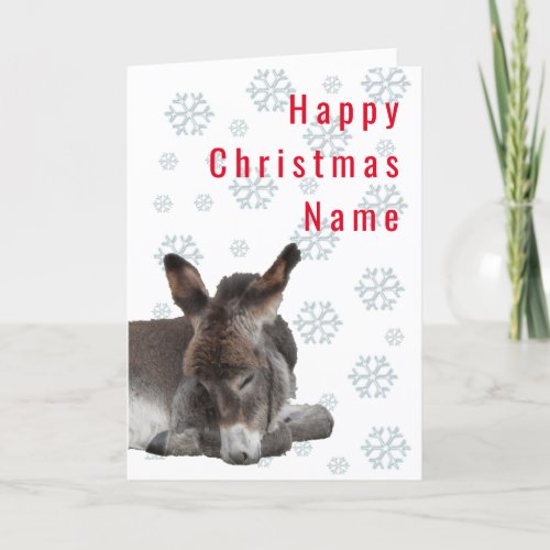 Donkey Foal Deco Christmas Holiday Card