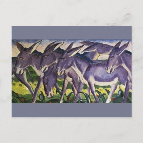 donkey frieze postcard
