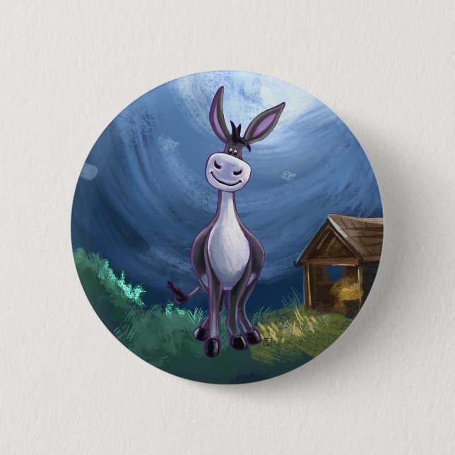 Donkey Gifts & Accessories Button (Front)