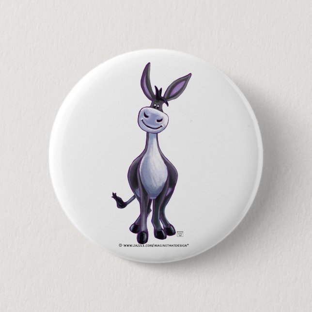 Donkey Gifts & Accessories Button (Front)