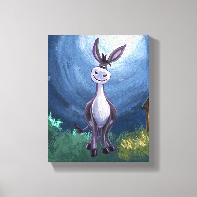 Donkey Gifts & Accessories Canvas Print (Front)