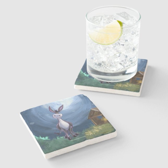 Donkey Gifts & Accessories Stone Coaster (Side)