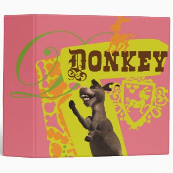 Donkey Graphic 3 Ring Binder by ShrekStore at Zazzle