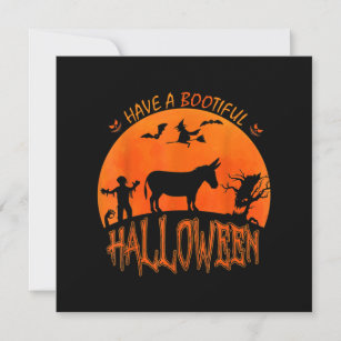 Donkey - Happy Halloween  Funny Scary Costume Gift Holiday Card