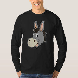 Donkey Head Smiling Laughing Mule Zoo Animal Farme T-Shirt