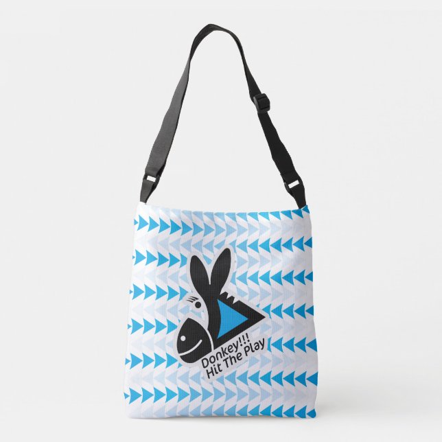DONKEY !!! HIT THE PLAY BY MASANSER PIXELAT CROSSBODY BAG (Back)