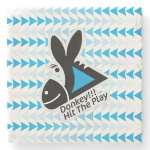 DONKEY !!! HIT THE PLAY BY MASANSER PIXELAT STONE COASTER