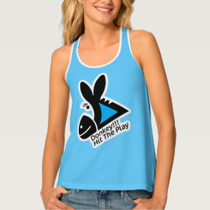 DONKEY !!! HIT THE PLAY BY MASANSER PIXELAT TANK TOP