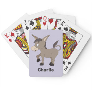 Donkey illustration custom name playing cards
