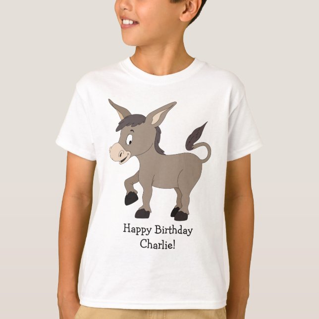 Donkey illustration custom text clothing T-Shirt (Front)