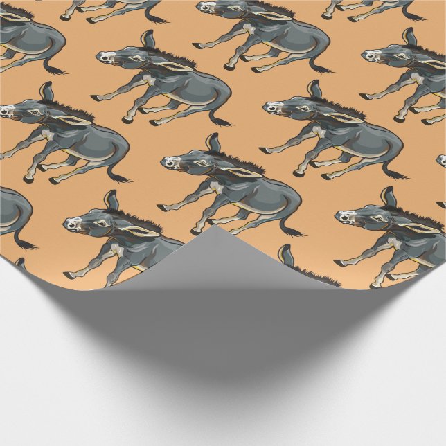 donkey illustration wrapping paper (Corner)