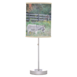 Donkey in an Autumn field Table Lamp