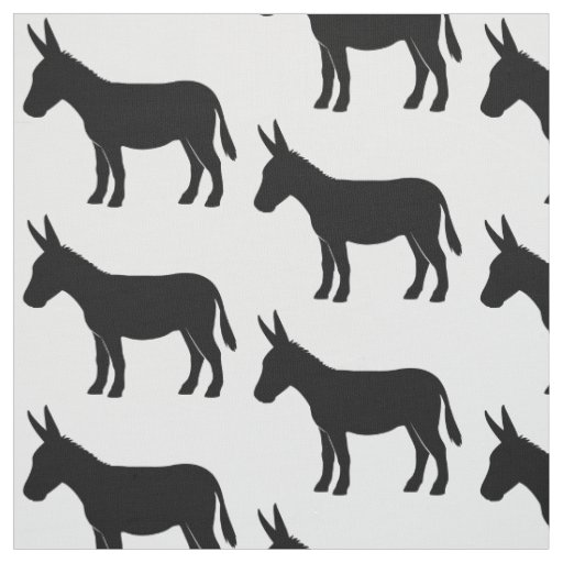 Donkey in Silhouette Fabric