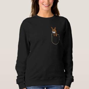 Donkey In The Pocket Mule Pocket Sweatshirt