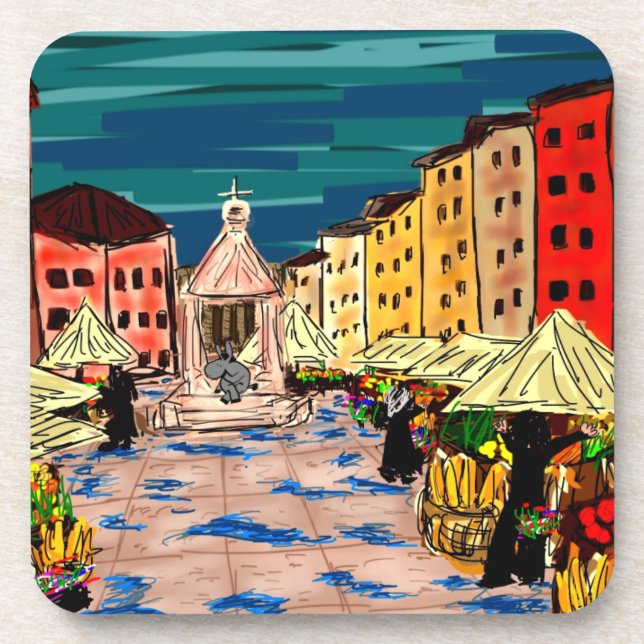 donkey in Verona Italy Coaster (Front)