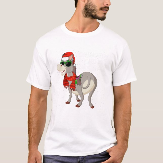 Donkey Italian Xmas Funny T-Shirt (Front)
