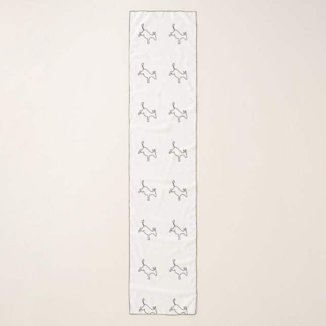 Donkey Kicks Chiffon Scarf for donkey lovers gift (Front)