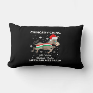 Donkey Lover Gift Happy Donkey Merry Christmas Lumbar Pillow