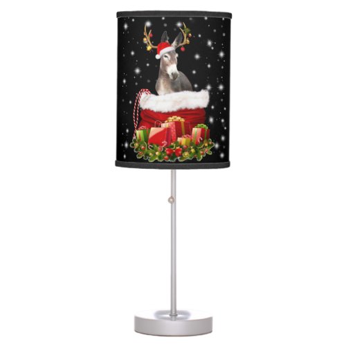 Donkey Lover Gift Happy Donkey Merry Christmas Table Lamp