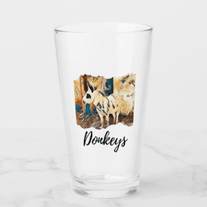 Donkey Lover Glass tumbler