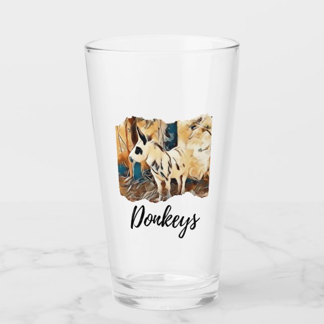 Donkey Lover Glass tumbler (Front)