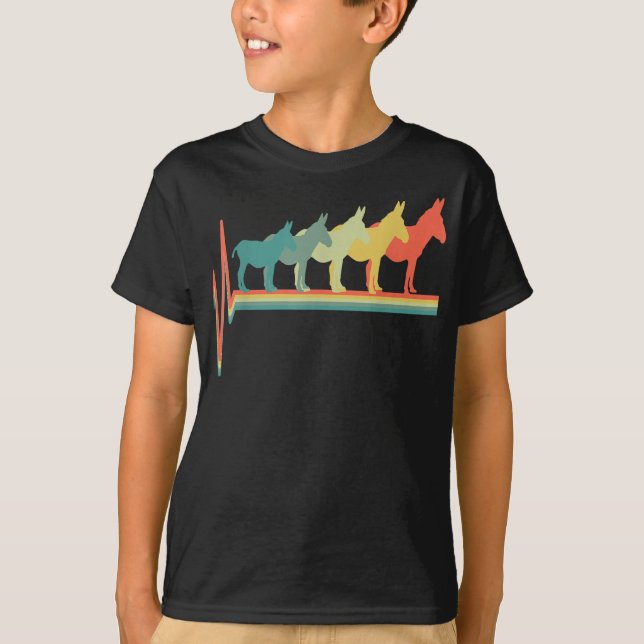 donkey lover heartbeat  gift T-Shirt (Front)