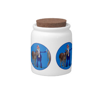 Donkey Lover Uncle Sam Candy Jar