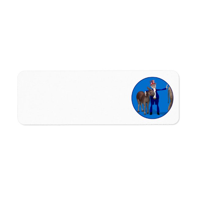 Donkey Lover Uncle Sam Label (Front)