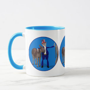 Donkey Lover Uncle Sam Mug
