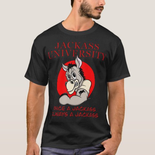 Donkey Lovers funny JACKASS UNIVERSITY mascot gift T_Shirt