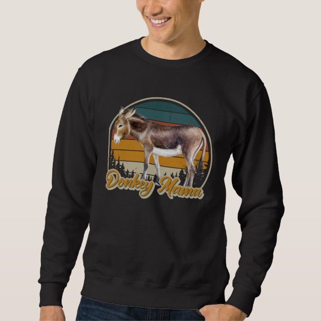 DONKEY MAMA   Retro Look Donkey Sweatshirt (Front)