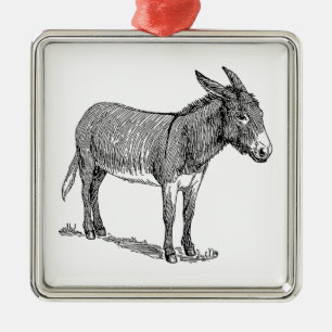 Donkey Metal Ornament