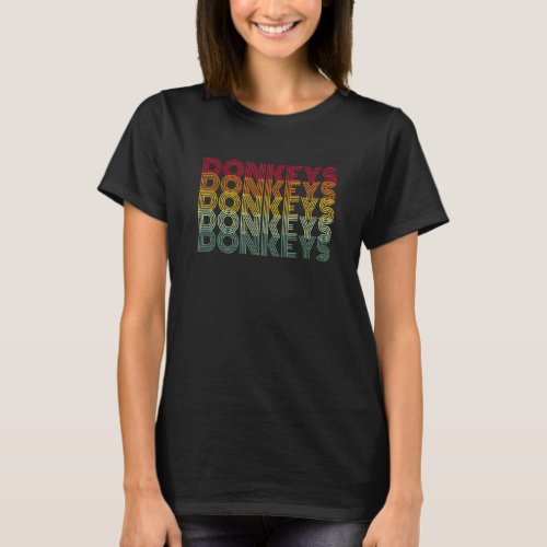 Donkey Mom Donkey Dad Farm Animal Owner  Donkey T_Shirt