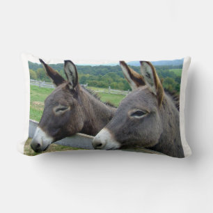 Donkey Mule Farm Animal Country Destiny Lumbar Pillow