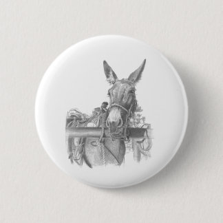 donkey mules pinback button