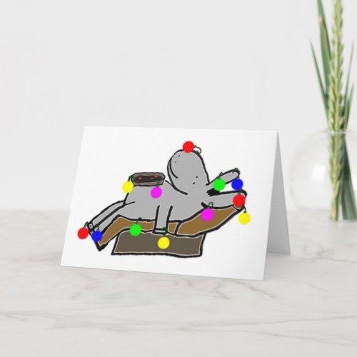 donkey napping after Christmas Holiday Card