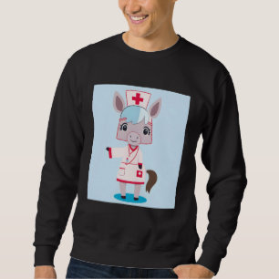 Donkey Nurse for Donkey  Donkey Sweatshirt