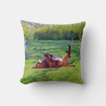 Donkey On Its Back Throw Pillow at Zazzle