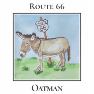 Donkey on Route 66, Oatman Arizona Sticker